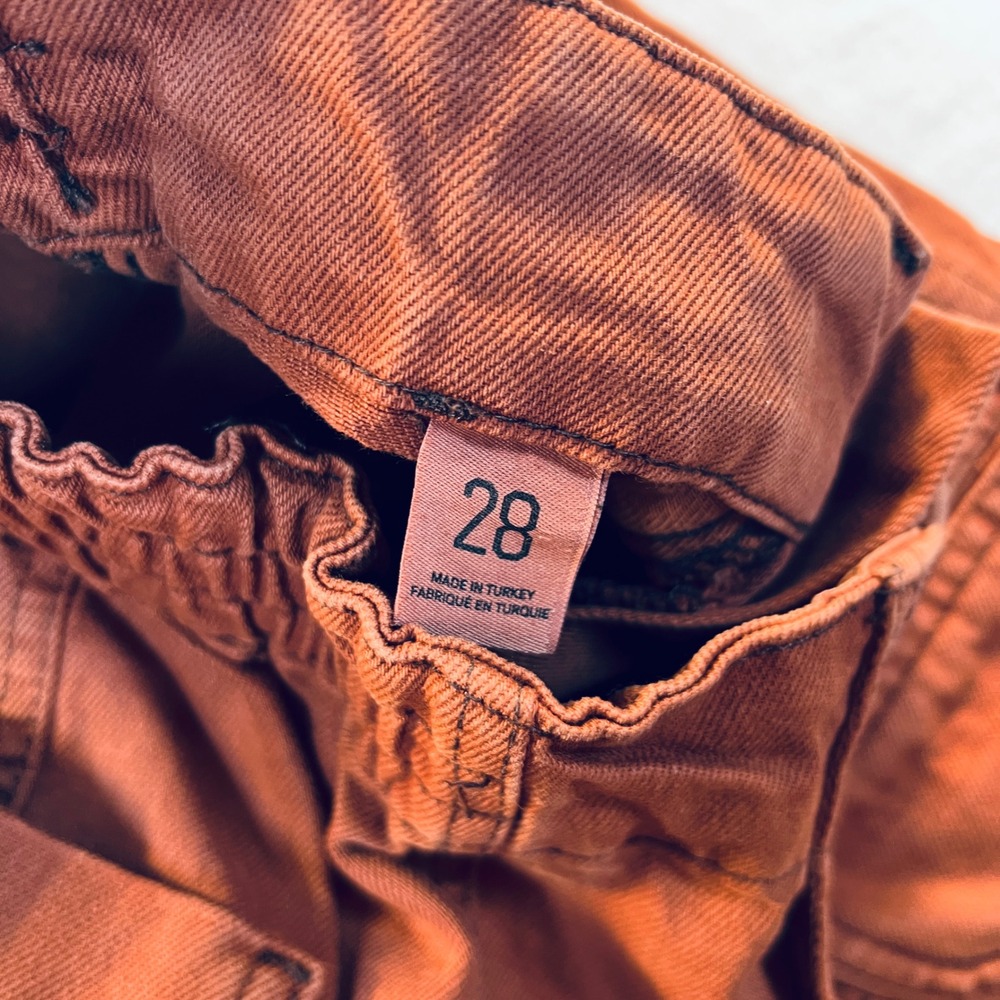 BDG Urban Outfitters Rust Orange Cargo Pants High Waisted Straight Leg Size 28 - Picture 4 of 8